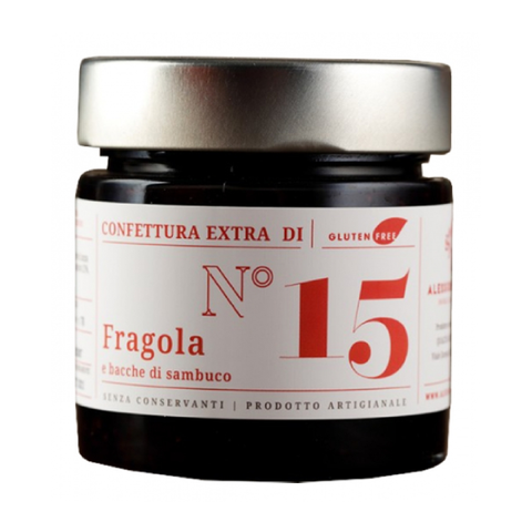 Confettura extra n15 fragole e bacche di sambuco - Brusadin