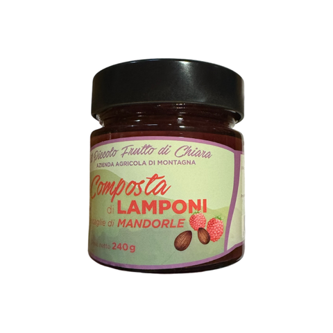 Composta di lamponi e scaglie di mandorle - Il Piccolo frutto di Chiara