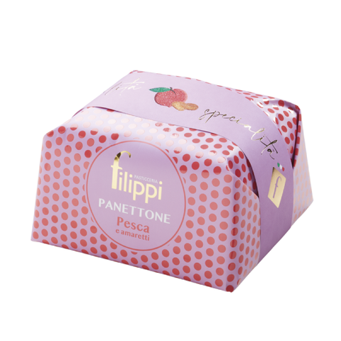 Panettone pesche e amaretti 1 KG - Pasticceria Filippi