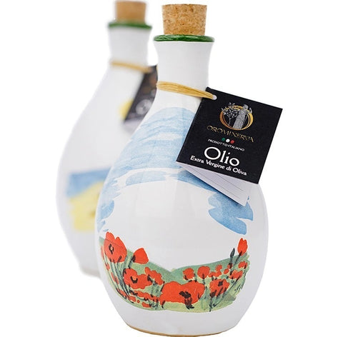 Olio EVO artigianale bott. in ceramica - Orominerva